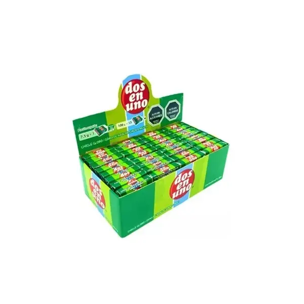 [7811024] Chicle Dos E Uno MENTA 7,5gr