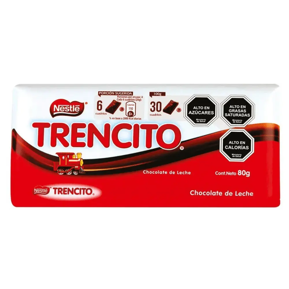 CHOCOLATE LECHE TRENCITO 80G 