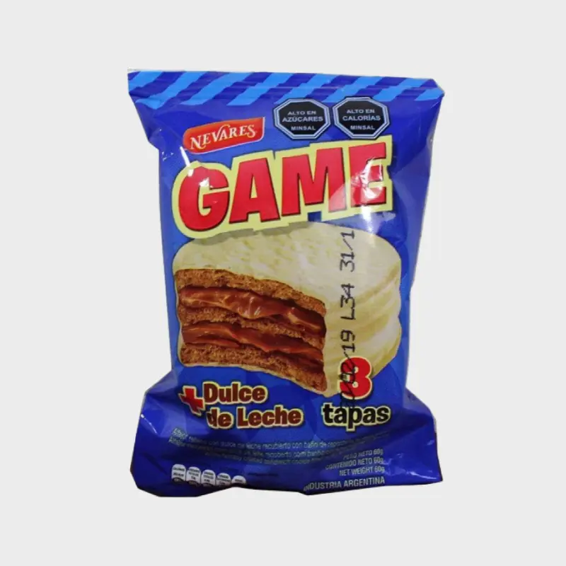 ALFAJOR GAME BLANCO 3 CAPAS Navares 60g