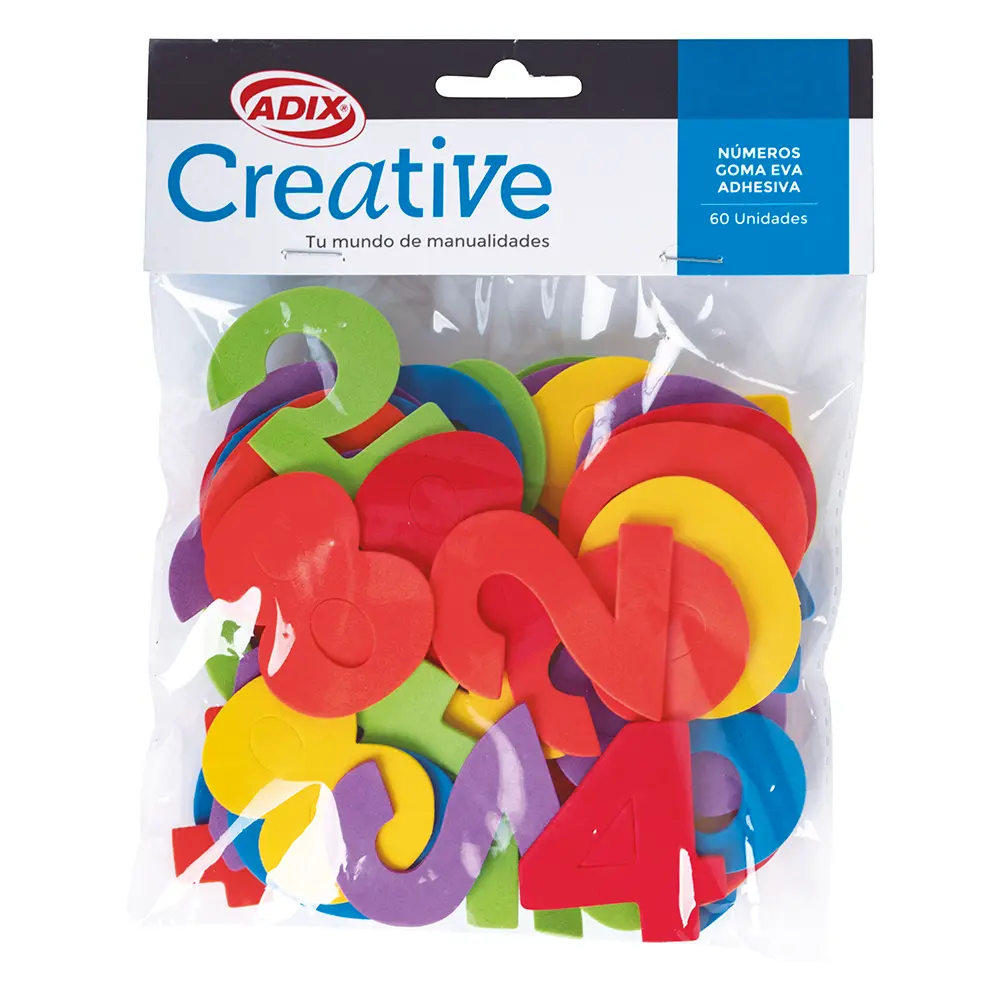 NUMEROS GOMA EVA ADHSIVA IOOUNI DACTIC 