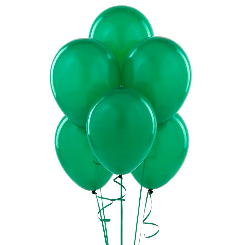 GLOBO LISO N 09 VERDE CADA UNO