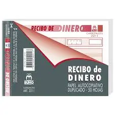 TALONARIO RECIBO DINERO DUPLICA AUTO 50H