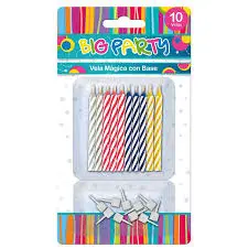 [3100004258401] VELAS CUMPLEAÑOS BIG PARTY 10 UNI