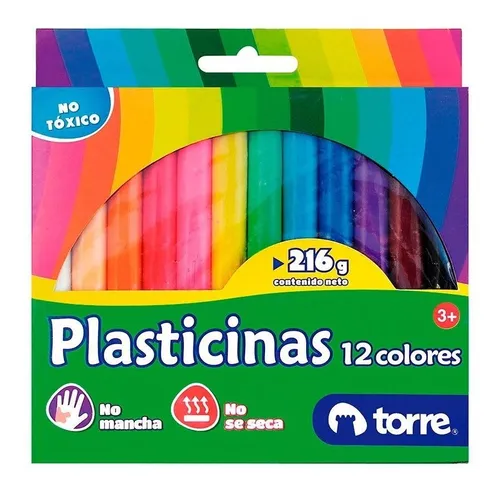 [7806] PLASTICINA 12 COLORES TORRE