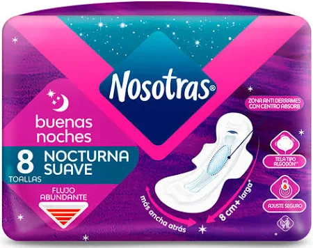 [19103] TOALLA HIG.NATURAL INVISIBLE  NOSOTRAS B. NOCHE X 8