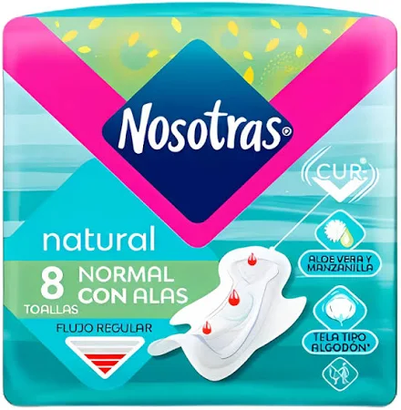 TOALLA HIG.NATURAL NORMAL ALAS  NOSOTRAS X 8 