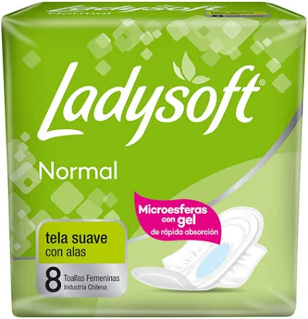 TOALLA LADYSOFT NORMAL C/ALAS  X 8UN T SUAVE