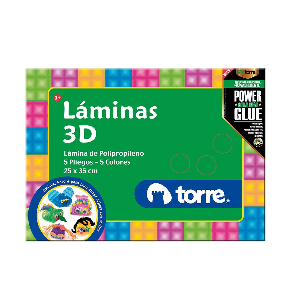 BLOCK LAMINAS 3D TORRE IMAGIA 25X35 