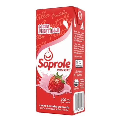LECHE SEMI FRUTILLA SOPROLE 200 ML