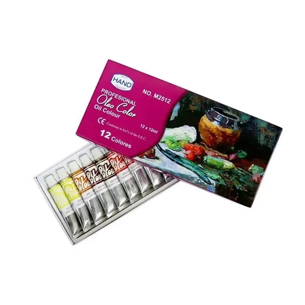 PINTURA OLEO 12 COLORES HAND