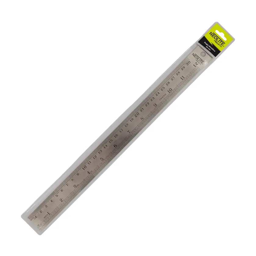 [7807219017057] REGLA RECTA METALICA 30 CM NEOLITE