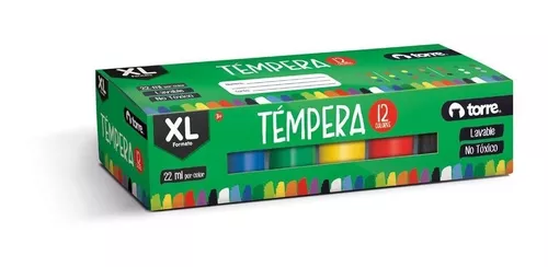 TEMPERA 12 COLORES TORRE XL 22ML