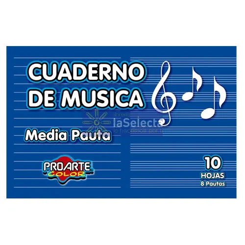 [7807265983092] CUADERNO MUSICA 1-2 PAUTA 10 HJS PROARTE