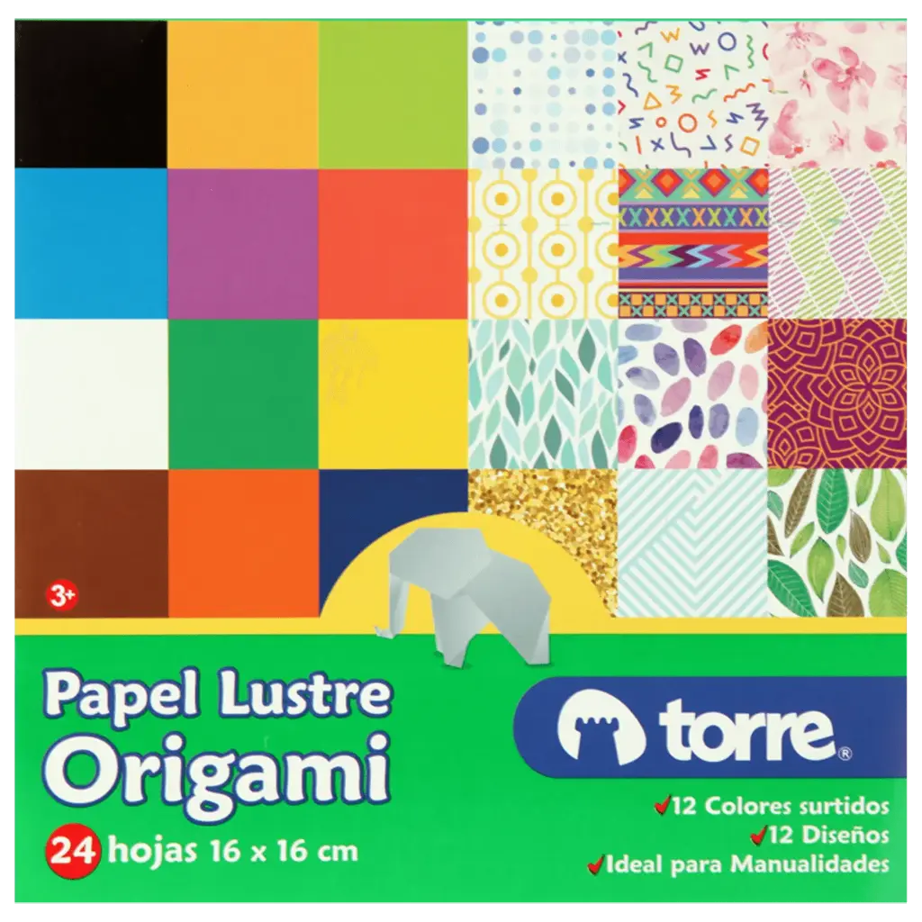 [7806505003583] BLOCK PAPEL LUSTRE ORIGAMI LISO Y