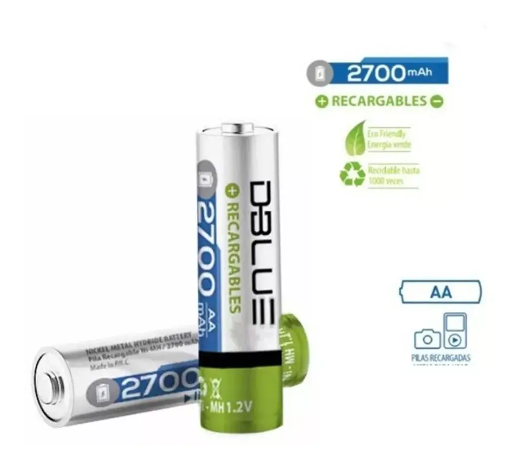 PILAS AA RECARGABLE 2700 mAh DBLUE