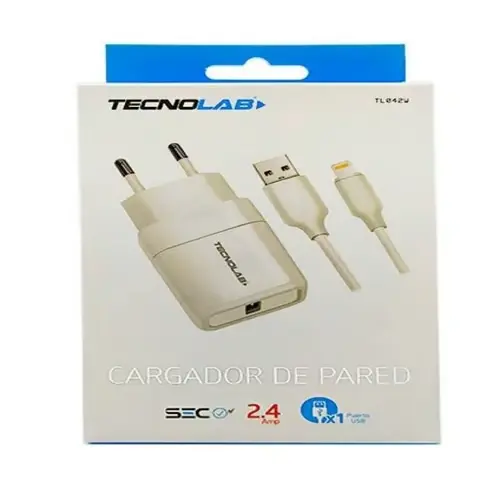 [4740007700607] CARGADOR PARA TELEFONO USB-IPHONE TECNOL