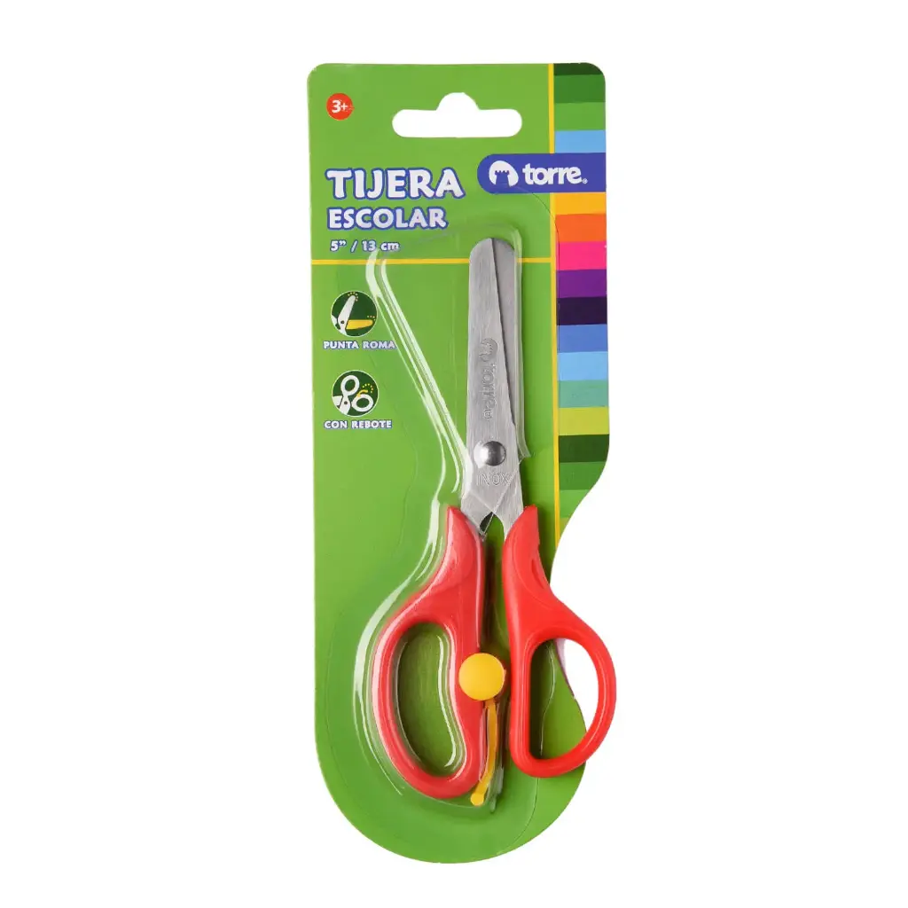 TIJERA ESCOLAR TORRE CON REBOTE 13CMS